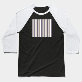 Gray & Lavender Stripes Baseball T-Shirt